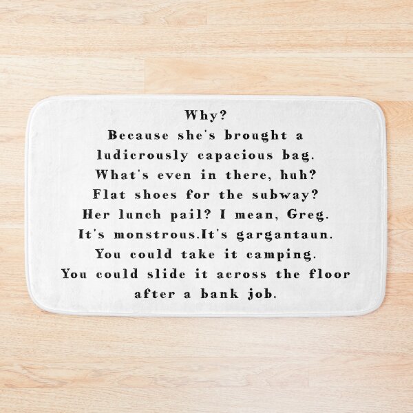 Item preview, Tom Wombsgans 'ludicrously capacious bag' Succession quote print designed and sold by mikceys.
