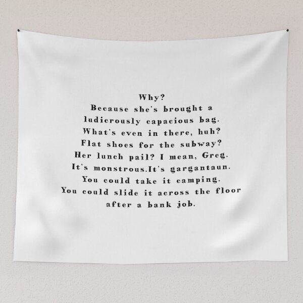 Item preview, Tom Wombsgans 'ludicrously capacious bag' Succession quote print designed and sold by mikceys.