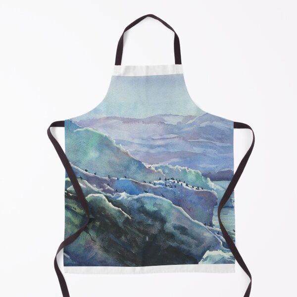 Item preview, Watercolor painting Iceland glacier and icebergs floating into sea at sunset watercolor painting Iceland home decor  designed and sold by rfoxphoto.