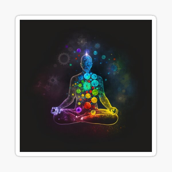 Image of man meditating Sticker