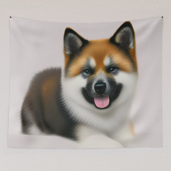 Item preview, Cute Akita puppy, charcoal drawing, Ai Generated Art  designed and sold by ACC .