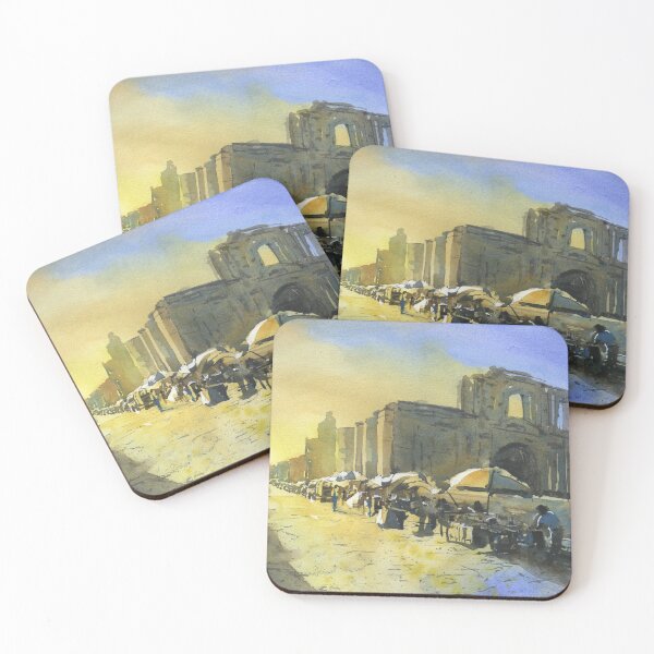 Item preview, Painting of ruined church in Antigua, Guatemala.  Colorful watercolo designed and sold by rfoxphoto.