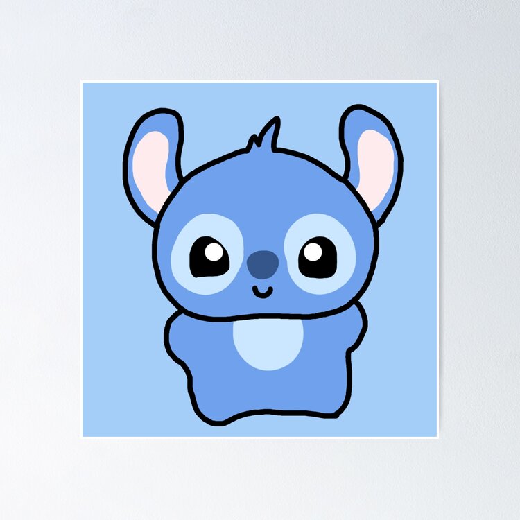A cute little stitch cartoon Sticker