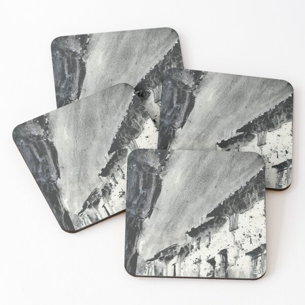 Item preview, Peruvian architecture in the Sacred Valley, Peru.  Black and white watercolor painting traditional houses near Machu Picchu ruins designed and sold by rfoxphoto.