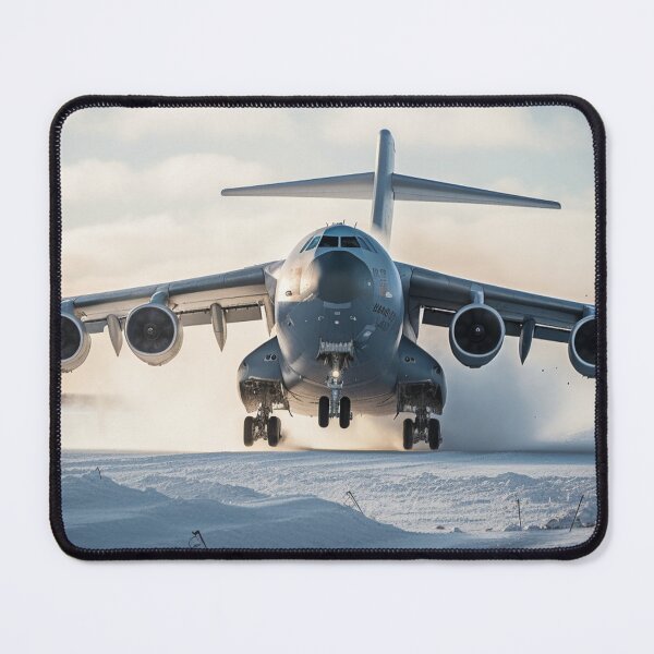 Item preview, Large Transport Airplane Taking Off From an Icy Surface, AI Generated designed and sold by AirbornePrints.