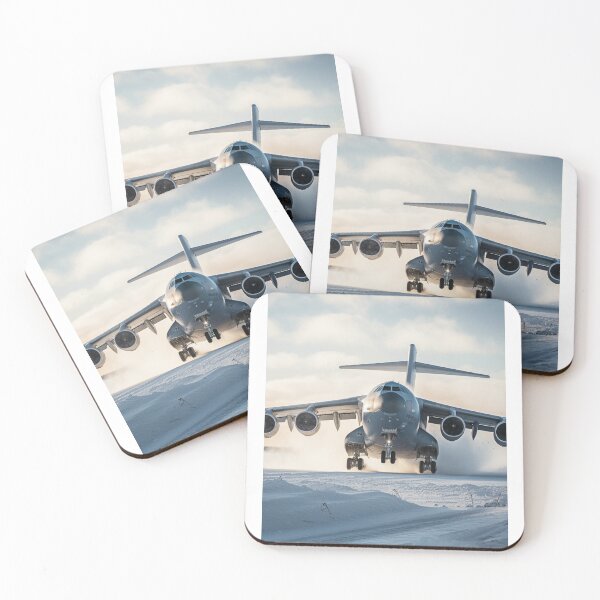 Item preview, Large Transport Airplane Taking Off From an Icy Surface, AI Generated designed and sold by AirbornePrints.