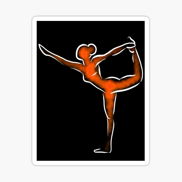 Dancer Yoga Pose Sticker