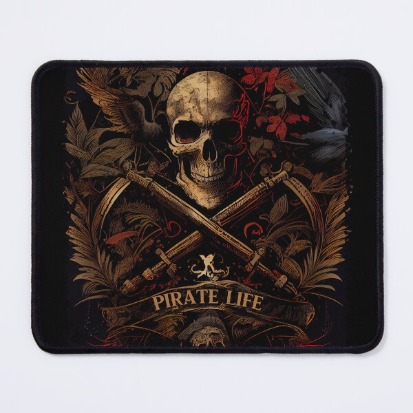 Item preview, Pirate Flag Skull Bones Jolly Roger Graphic designed and sold by SpookshowDesign.