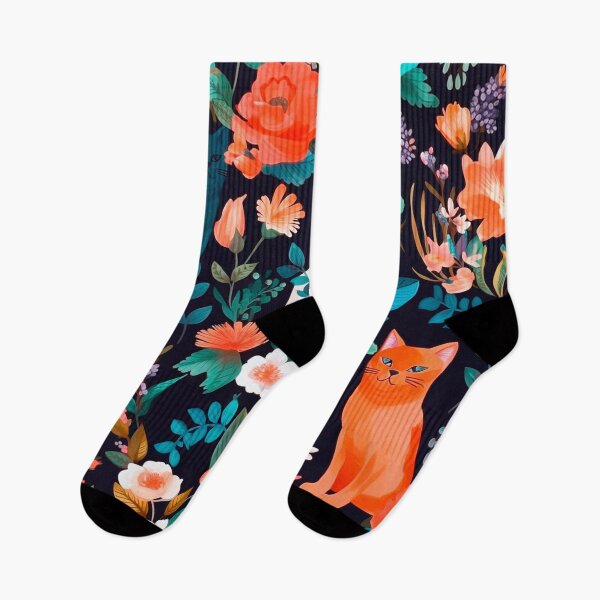Item preview, Feline Florals designed and sold by SweetRepeat.