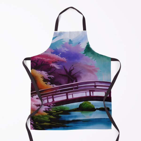Aperçu de l'œuvre Colorful Japanese water landscape créée et vendue par brandway.