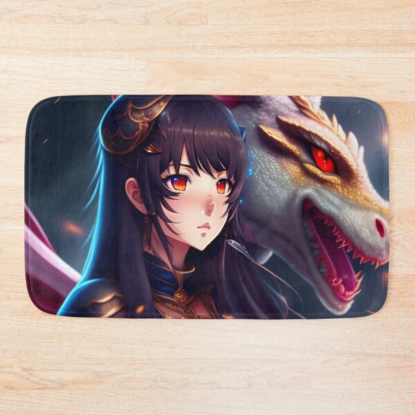 Item preview, Warrior Girl with Dragon Fantasy Anime AI Art designed and sold by unusualillusion.