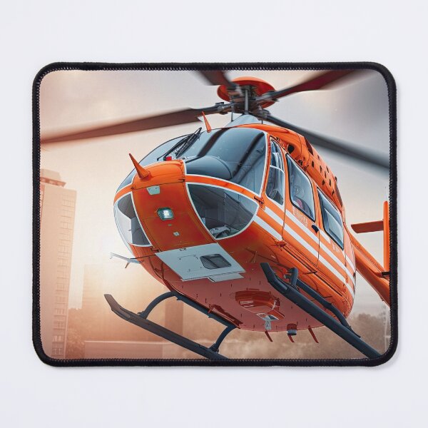 Item preview, Rescue Heliopter Approaching a City Helipad, AI Generated designed and sold by AirbornePrints.