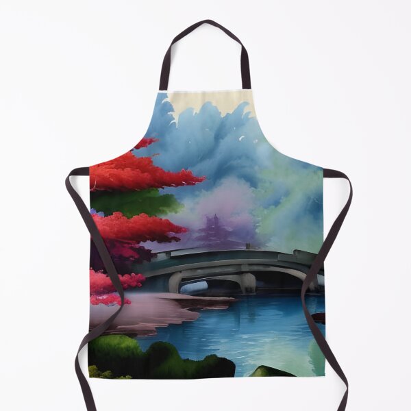 Aperçu de l'œuvre Japanese water landscape with color créée et vendue par brandway.