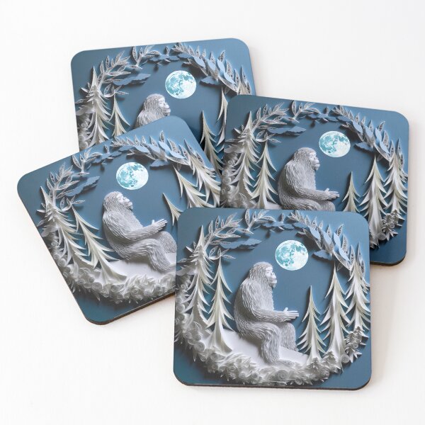 Item preview, Paper Quilled Sasquatch Moon designed and sold by Matt's Artificial Nature.