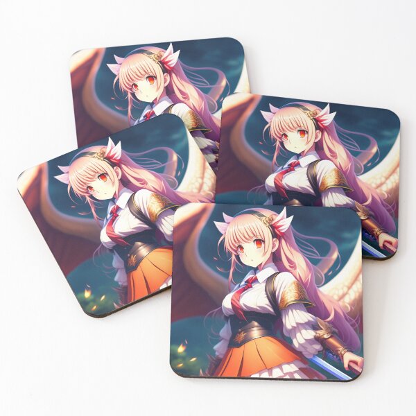 Artikelvorschau, Warrior Girl mit Dragon Fantasy Anime AI Art entworfen und verkauft von unusualillusion.