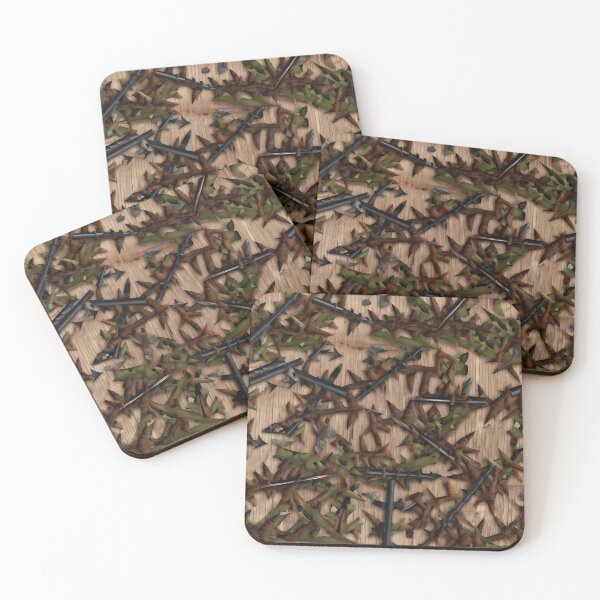 Item preview, Camo made of Wood and Nails Seamless Pattern designed and sold by heringa.