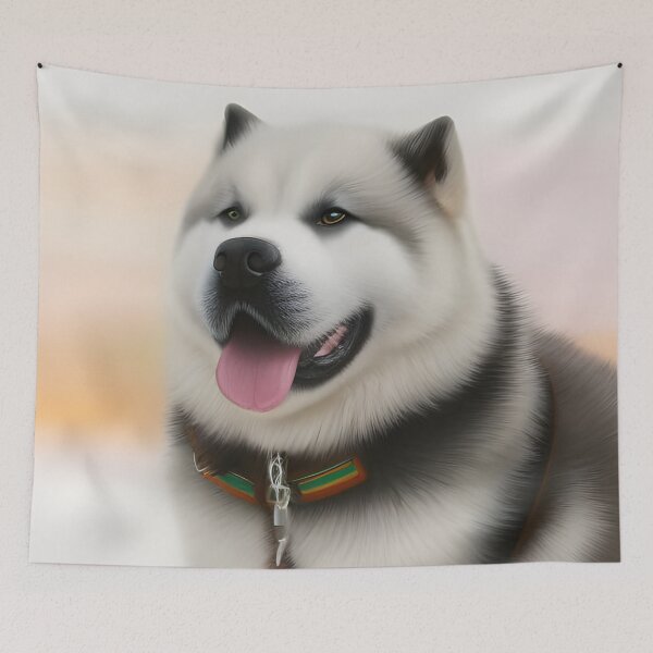 Item preview, Cute Akita puppy, charcoal drawing, Ai Generated Art  designed and sold by ACC .