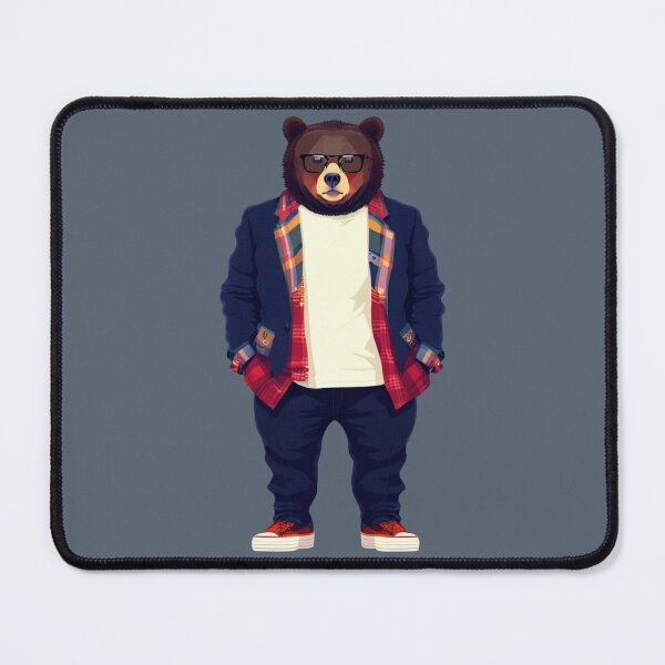 Item preview, Hipster Bear V7 designed and sold by HipsterAnimals.
