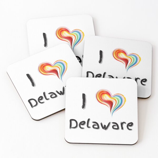 Item preview, I Love Delaware with a Colorful Swirling Heart designed and sold by Expressive Vision.