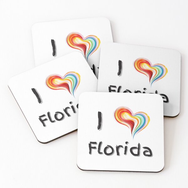 Item preview, I Love Florida with a Colorful Swirling Heart designed and sold by Expressive Vision.