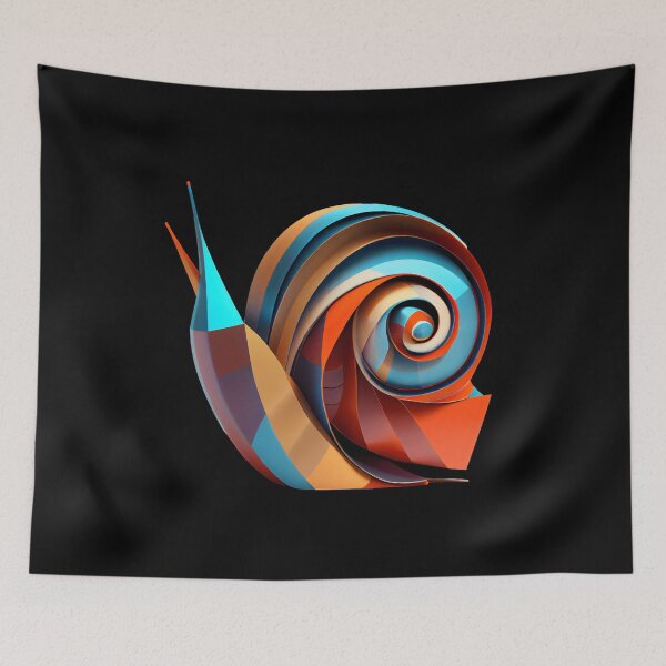 Item preview, Abstract Snail Art: A Colorful Twist on Wildlife Imagery designed and sold by FiveIntentions.