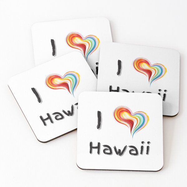 Item preview, I Love Hawaii with a Colorful Swirling Heart designed and sold by Expressive Vision.