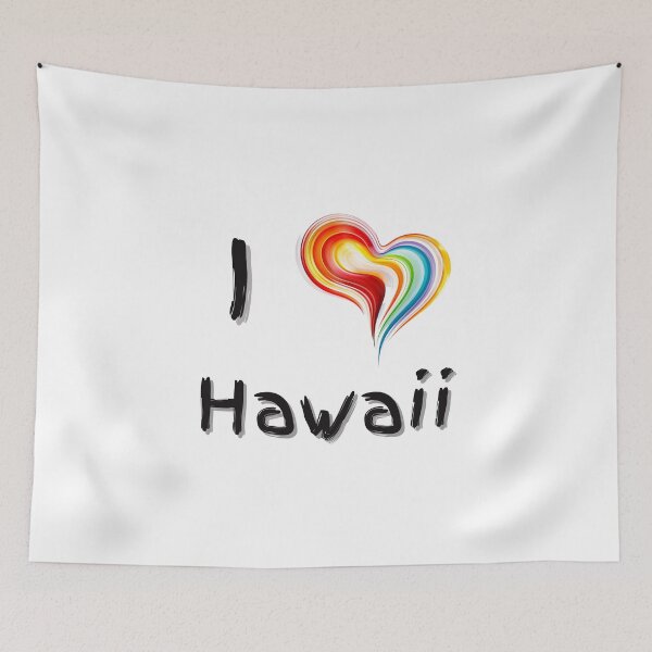 Item preview, I Love Hawaii with a Colorful Swirling Heart designed and sold by Expressive Vision.