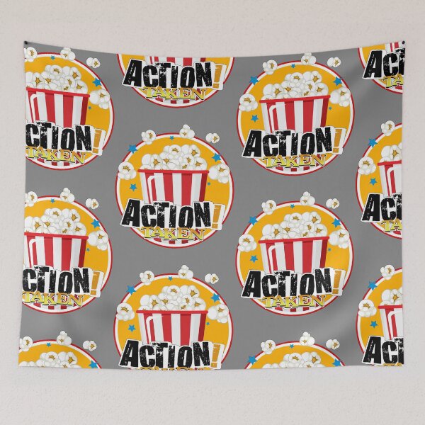 Item preview, Action Taken With Popcorn for movie lovers designed and sold by Willem Horinga.