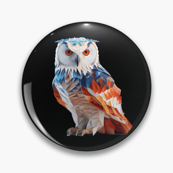 Item preview, Abstract Snow Owl Art: A Colorful Twist on Wildlife Imagery designed and sold by FiveIntentions.
