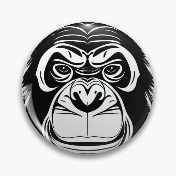 Item preview, Chimpancé retrato en blanco y negro No.1 designed and sold by Artistic Fusion Lab.