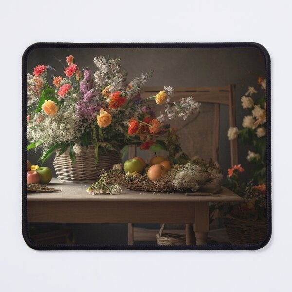 Item preview, very beautiful flowers baskets and a lot of vases of flowers on the table 5 designed and sold by jetaiart.