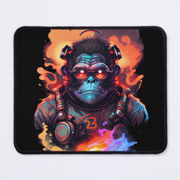 Item preview, Cyberpunk Ape Portrait Sci-Fi Galactic Ape Explorer designed and sold by AlNoah.
