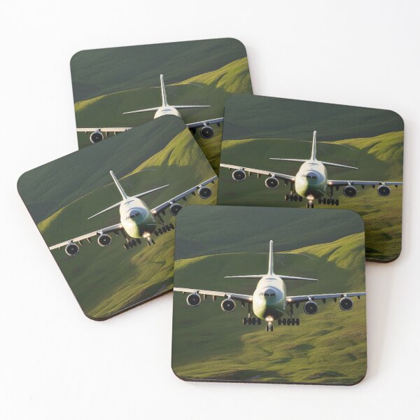 Item preview, Large Transport Airplane Landing in the Scottish Highlands, AI Generated designed and sold by AirbornePrints.
