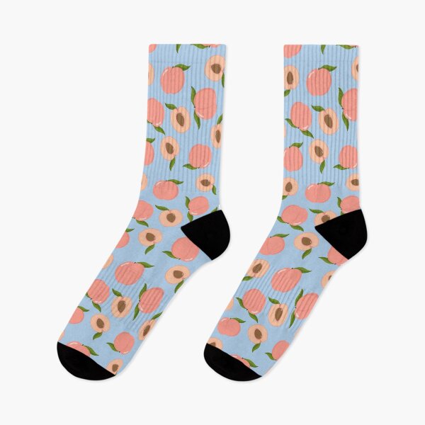Item preview, Peach Fruit Pattern on Blue designed and sold by Ayoub14.