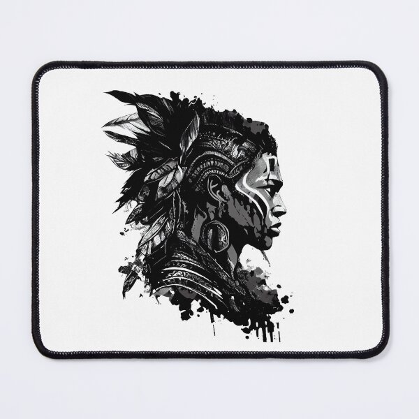 Item preview, Ink Drawing of Zulu African Warrior designed and sold by ShadowAndSlate.