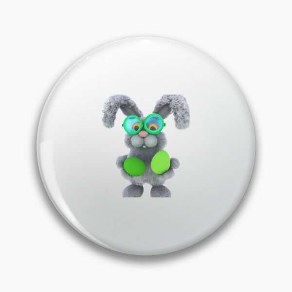 Item preview, The cute bunny with glasses holding green painted Easter eggs in his hands designed and sold by Lyfer.
