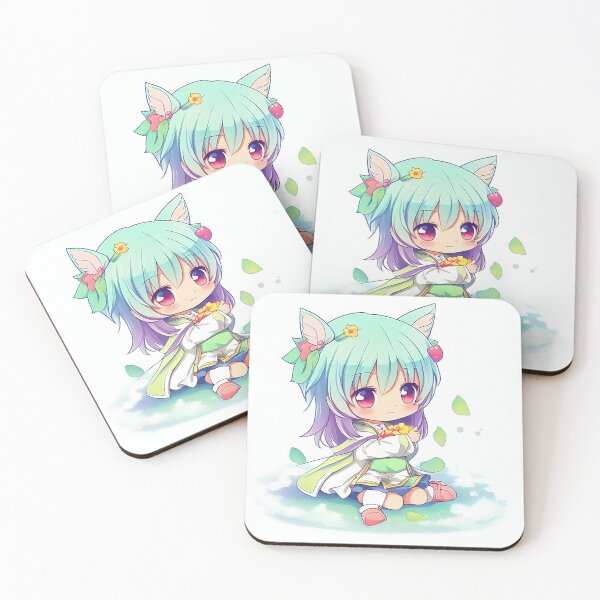 Item preview, Pastel Rainbow Guardian - Kawaii Anime Chibi Girl  designed and sold by AysuDesign.