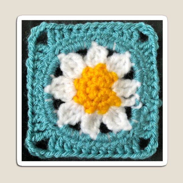 Item preview, Blue daisy granny square designed and sold by Phoebew03.