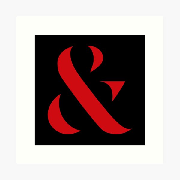 Minimalistic Black And White Ampersand Symbol Graphic | Sticker