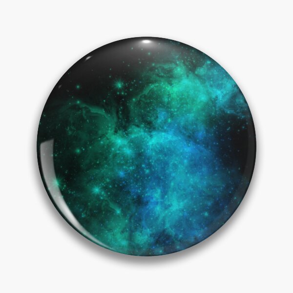 Item preview, Blue and Green Galaxy on Black designed and sold by KatsCanvas.