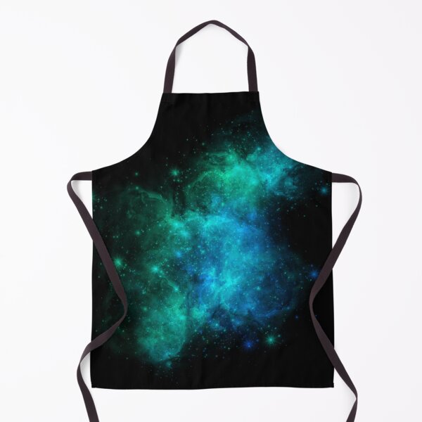 Item preview, Blue and Green Galaxy on Black designed and sold by KatsCanvas.