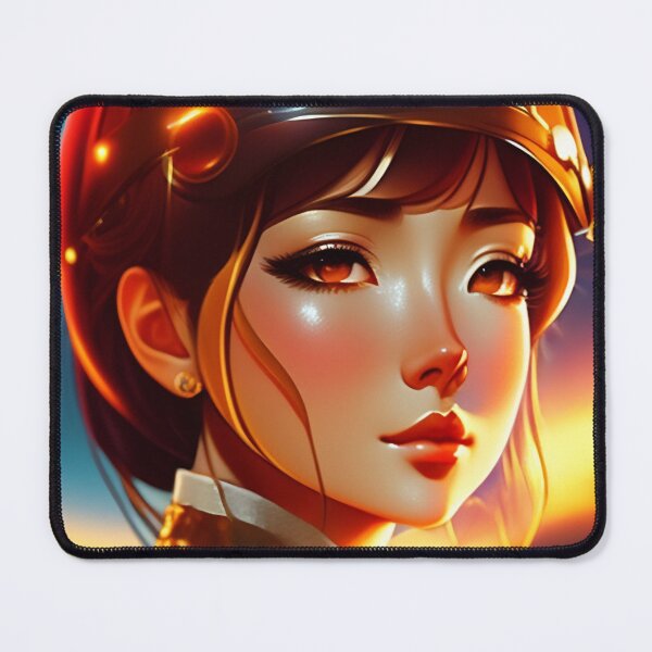 Item preview, Beautiful Cute Anime Girl Scientist Cyberpunk Retrowave Style AI Art designed and sold by unusualillusion.