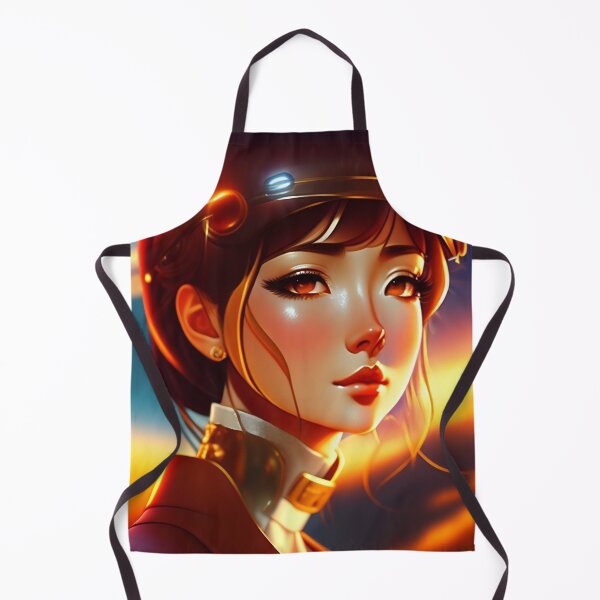 Item preview, Beautiful Cute Anime Girl Scientist Cyberpunk Retrowave Style AI Art designed and sold by unusualillusion.