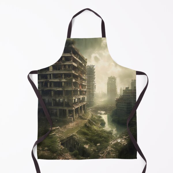 Item preview, Desolate Cityscape with Tall Ruined Building designed and sold by CreationP.