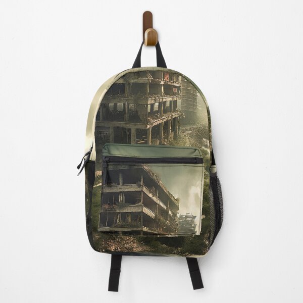 Item preview, Desolate Cityscape with Tall Ruined Building designed and sold by CreationP.