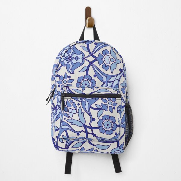 Item preview, Blue pattered flowers designed and sold by johnnie2749.