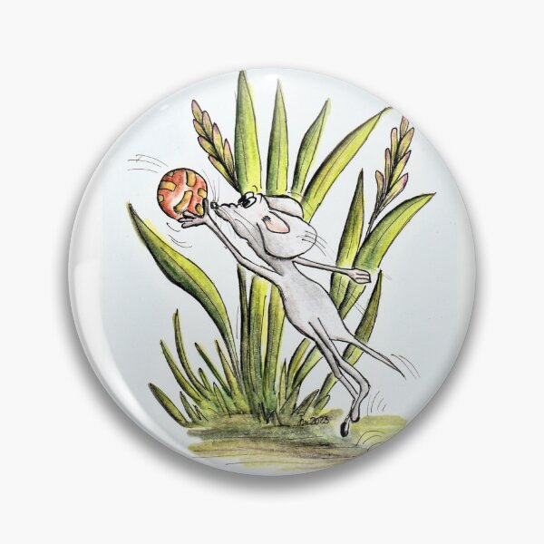 Item preview, Mouse catches ball. Watercolor fine art designed and sold by janianna.