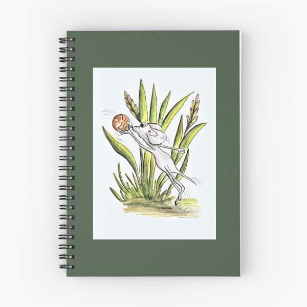 Item preview, Mouse catches ball. Watercolor fine art designed and sold by janianna.