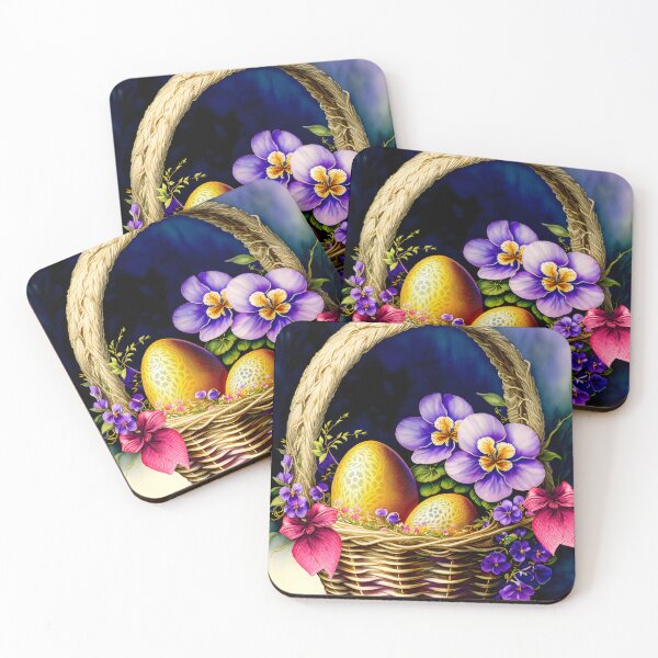 Item preview, Easter basket with golden eggs designed and sold by Kestrelle.