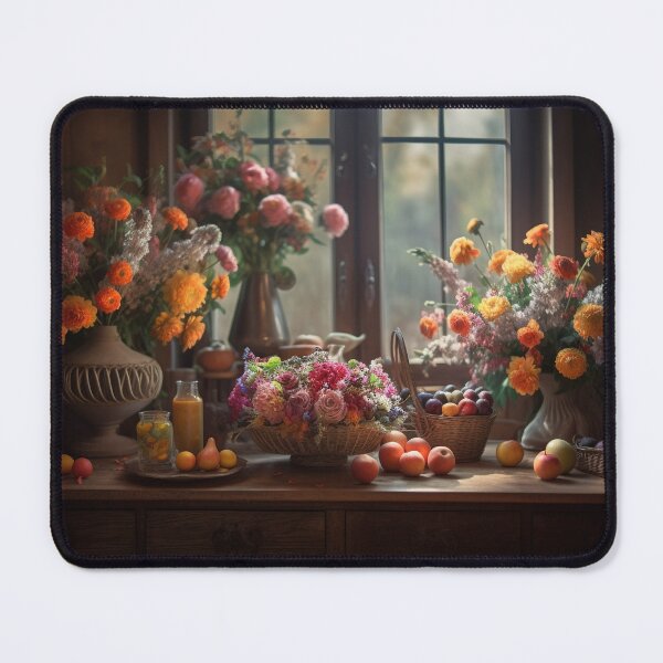 Item preview, very beautiful flowers baskets and a lot of vases of flowers on the table 8 designed and sold by jetaiart.